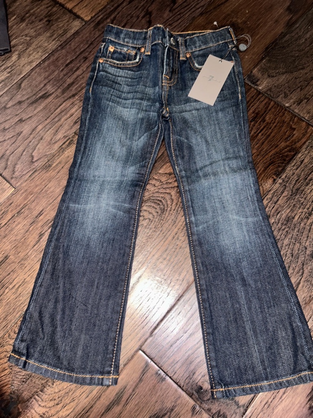 Seven of Mankind Girls Sz 5 Classic Blue kids  Bootcut Jeans - Blue Denim